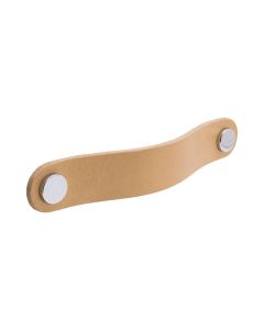 Loop runder Griff - Naturleder / Poliertes Chrom - Beslag Design