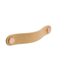 Loop runder Griff - Naturleder / Poliertes Kupfer - Beslag Design