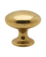 Möbelknopf / Knopf Oval 401-40 - Matt Messing