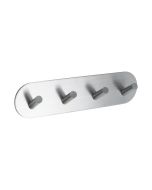 Base 100 4-Haken - Matt Edelstahl - Beslag Design