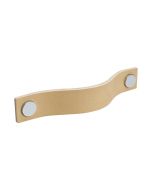 Schrankgriff Loop - Natur Leder / Chrom - Beslag Design