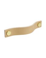 Schrankgriff Loop - Natur Leder/ Messing - Beslag Design