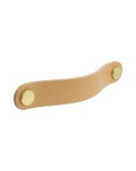 Loop runder Griff - Naturleder / Poliertes Messing - Beslag Design
