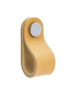 Loop runder Knauf - Naturleder / Poliertes Chrom - Beslag Design