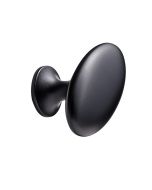 Oval Simple Knopfgriffe - Matt Schwarz